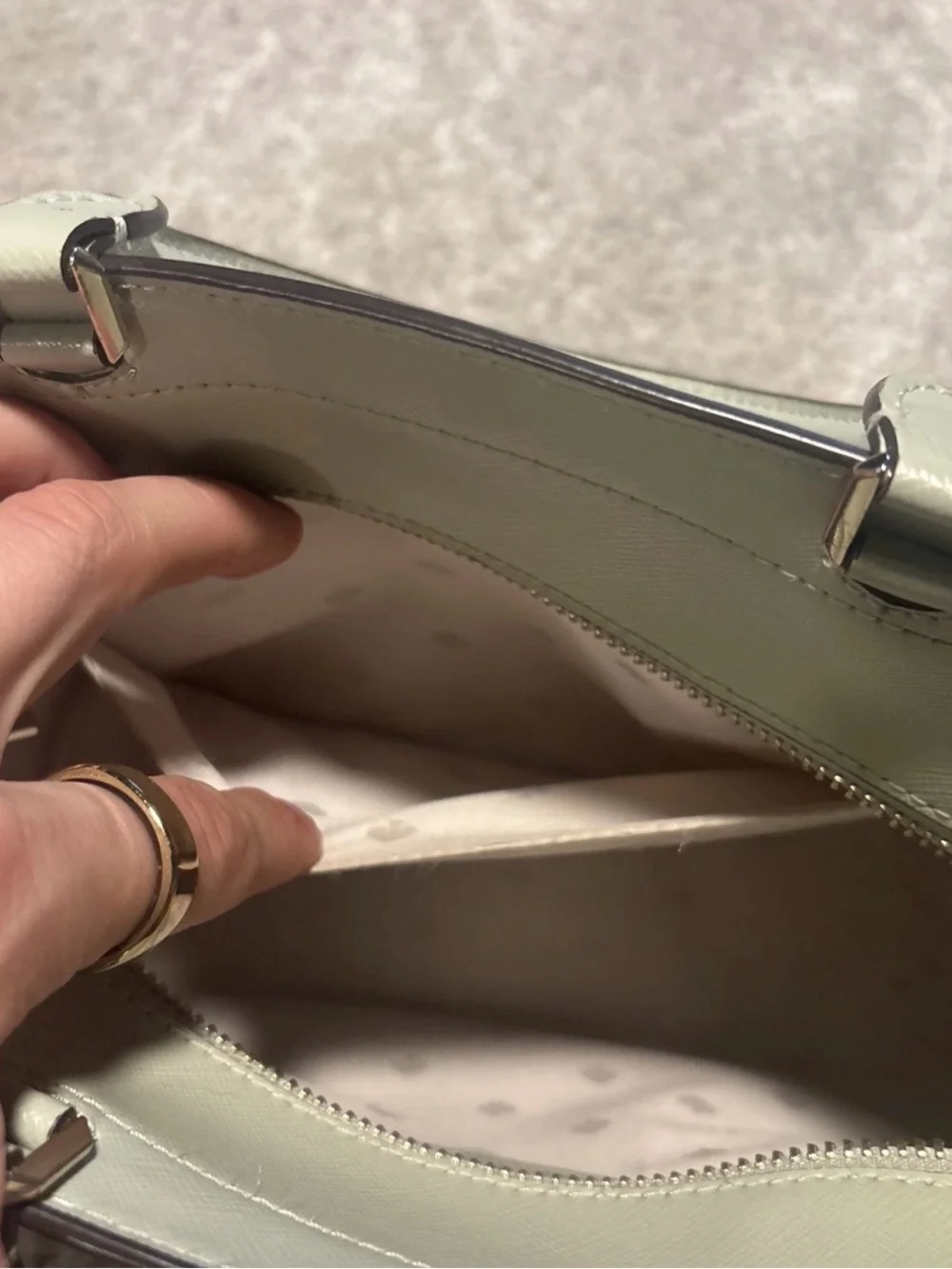 kate spade Olive Green Saffiano Leather Satchel